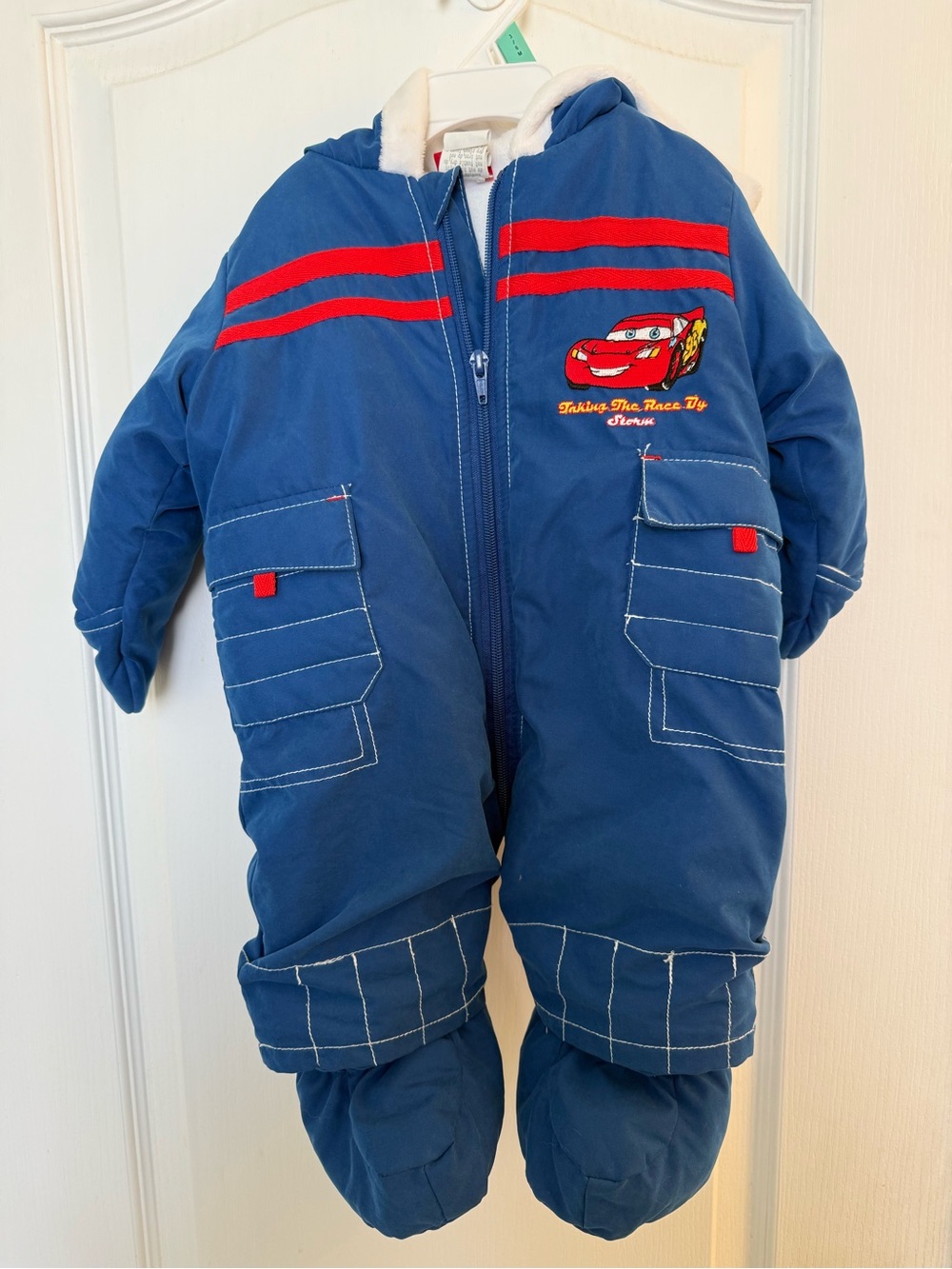 Blue Disney Cars Infant Snowsuit with Hood